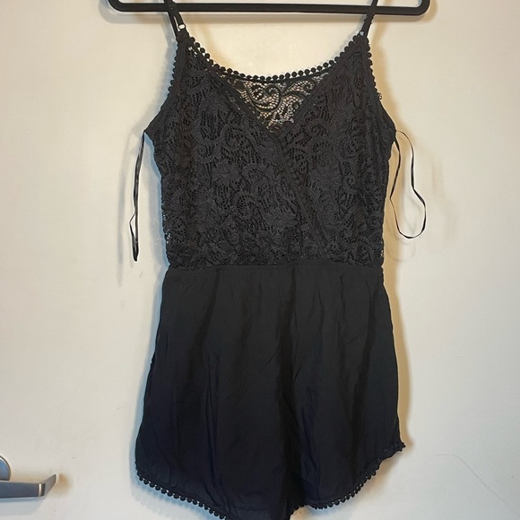 SOLD Offline New Black Ambiance Romper. Can be worn two ways. Ships in Gift Box - Picture 2 of 16